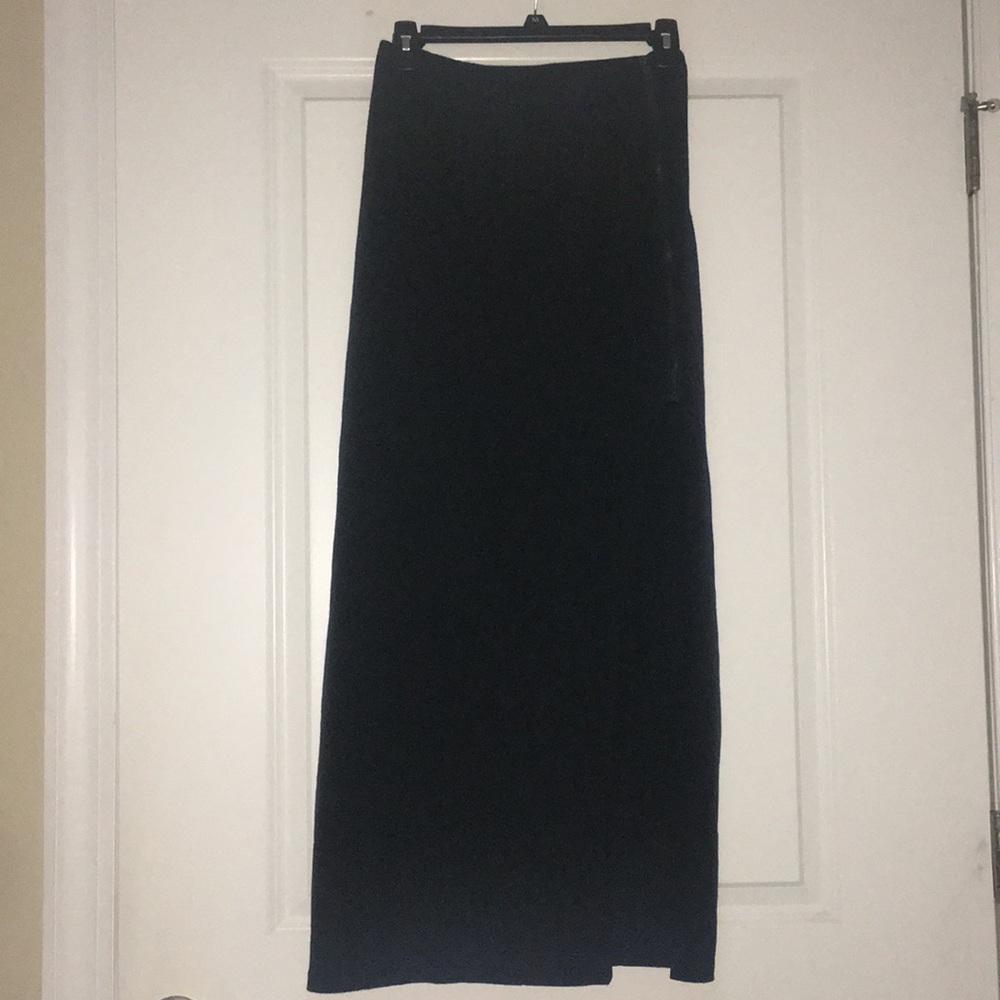 Black Maxi Skirt With ZIP Split